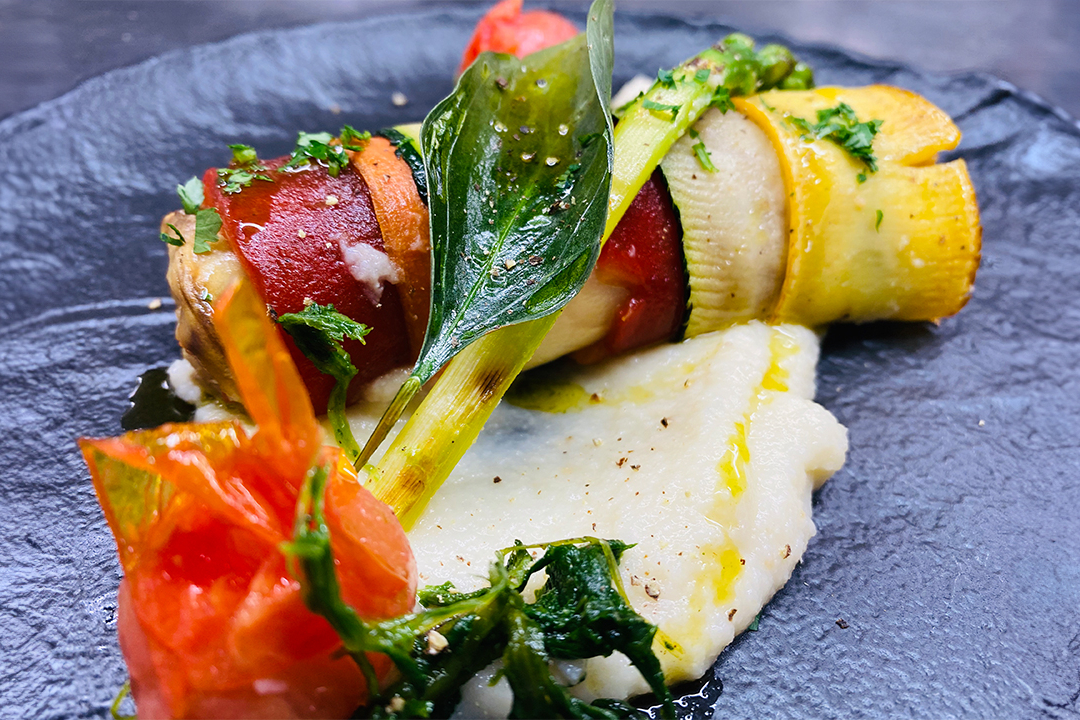 Grilled Vegetables & Quinoa Roulade