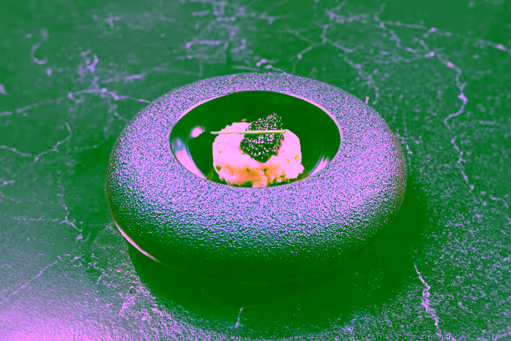 Caviar with Crushed Fingerling Potatoes and Lemon Sour Cream