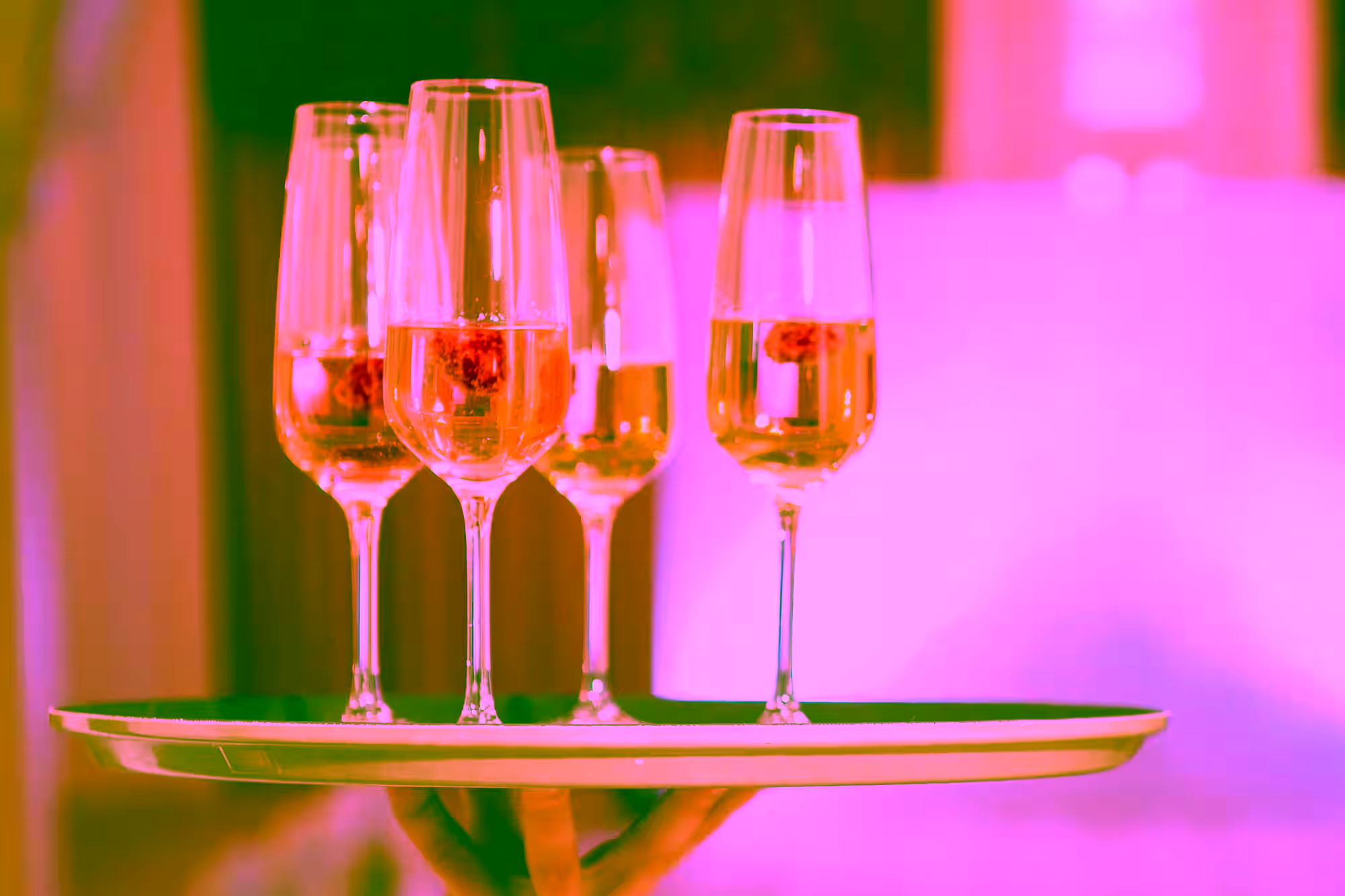 Champagne on Fruit Rocks