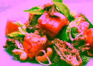 Watermelon & Duck Confit Salad