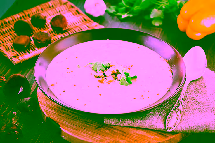 Chestnut Soup with Black Truffle Cream