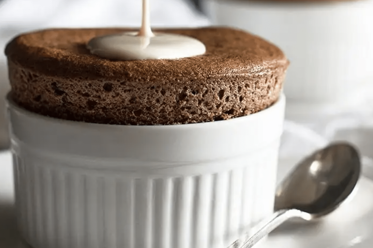 Bittersweet Chocolate Soufflé, Vanilla Sauce