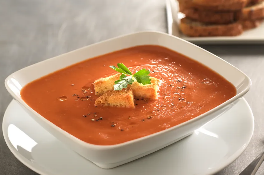 Creamy Tomato Soup with Truffle Oil