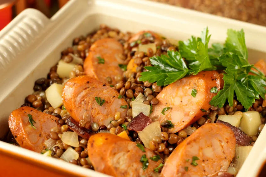 German Lentil & Sausage Stew