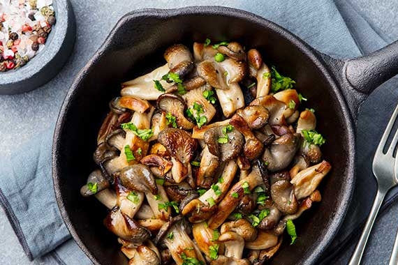 Mushroom Polpettine, Polenta & Basil Oil Recipe