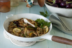Pan-Seared Halibut with Artichoke Ragout