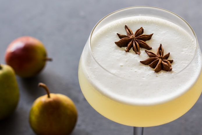 Spiced Pear Gin Fizz