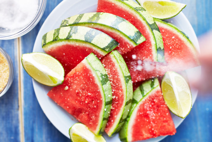 Tequila-soaked watermelon bites